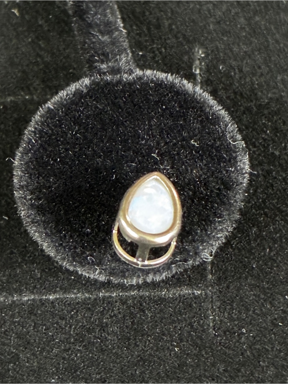 Sterling Silver Teardrop Opaline earrings.